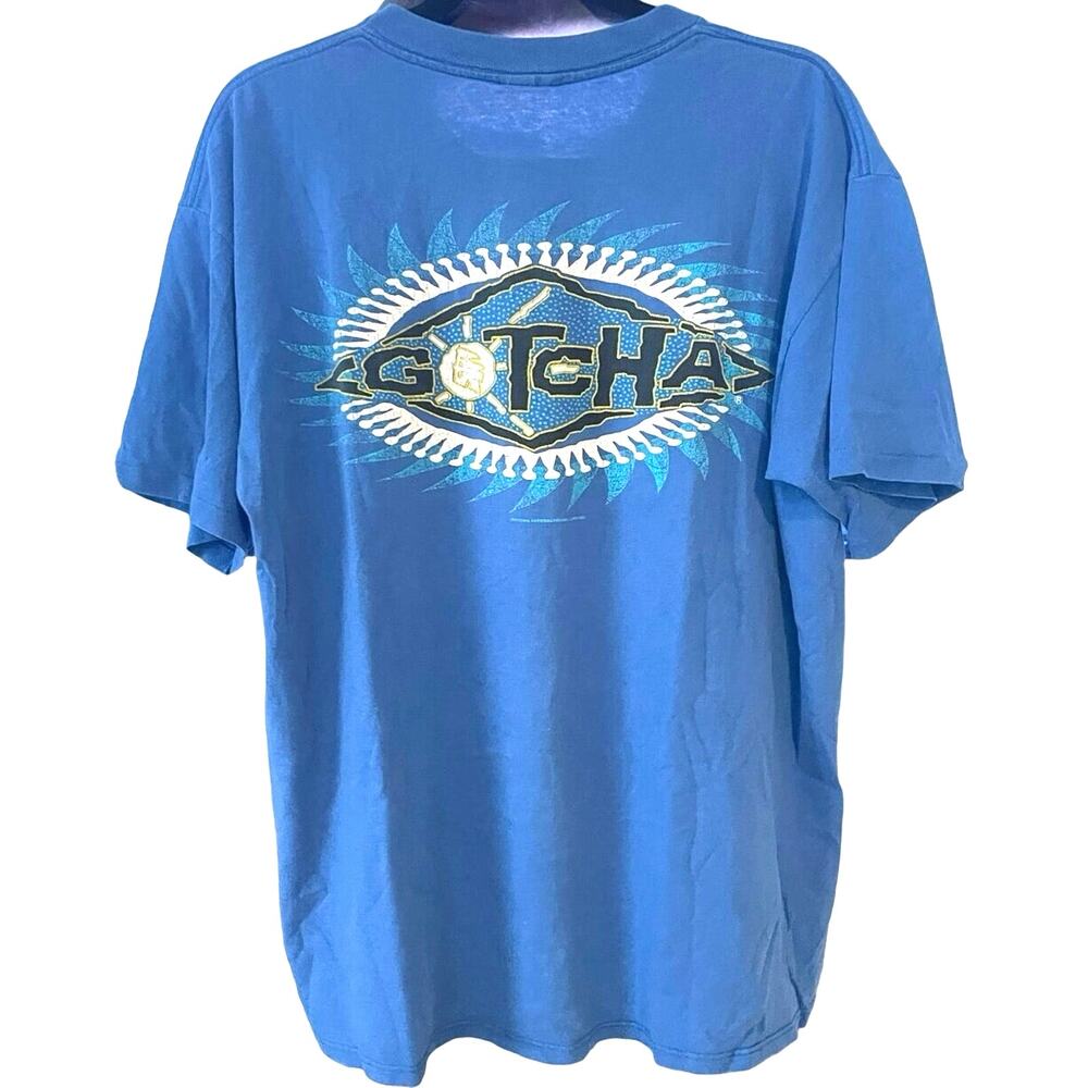 Vintage 90s Gotcha 1992 Surf Double Sided Single Stitch Shirt Adult XL